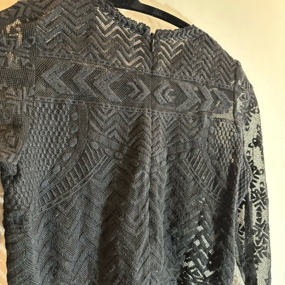 ISABEL MARANT FOR H&M Sz S (estimated) Lace No Lining Long Sleeve Mini Dress Top - Picture 6 of 8